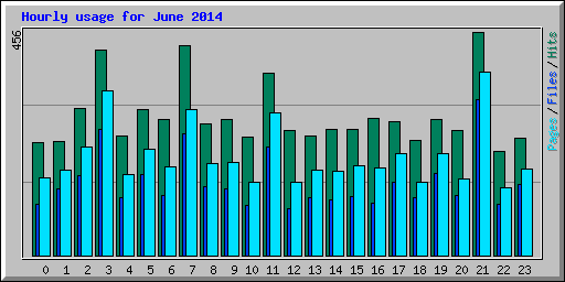 Hourly usage for June 2014